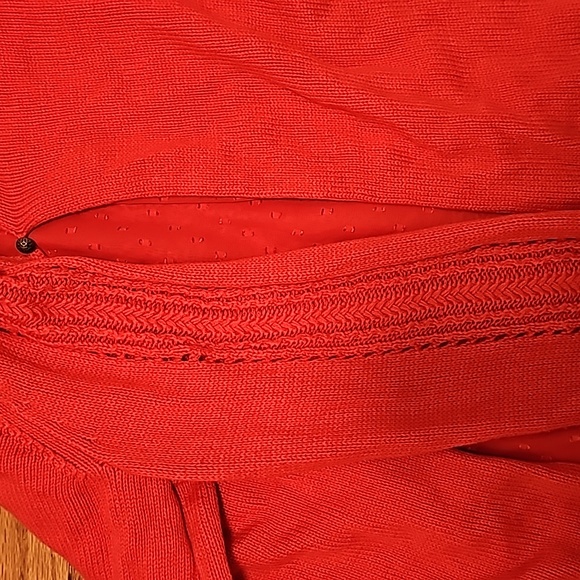 Lucky Brand Red Sweater with sheer back medium - Picture 8 of 8